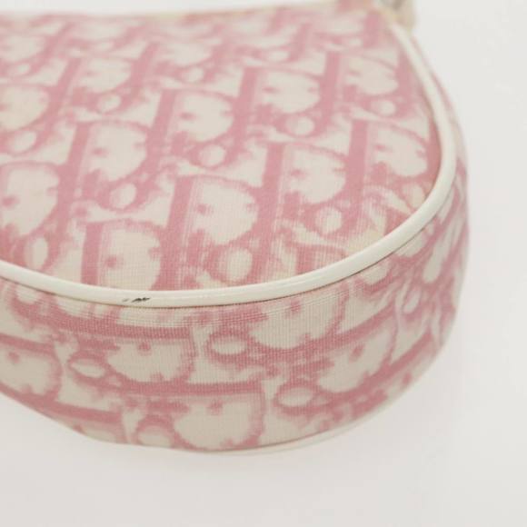 Christian Dior Saddle Pouch Trotter Canvas Pouch Pink Auth 95391 - Picture 16 of 16